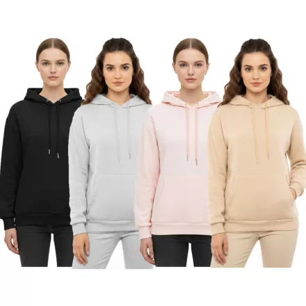 ZWILLINGSHERZ női pulóver, pulóver  zseb 46093, rózsaszín, szürke, bézs, vagy fekete Méret: XL