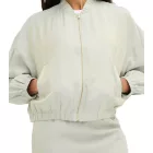 Fényes női blouson divatos átmeneti dzseki szatén bomber dzseki oversized 913821 Menta/Arany Méret:46