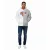 Hollister x NBA új York Knicks férfi pulóver  Team Logo Print, pamut pulóver 322-221-1590-105, szürke/fehér Méret: L