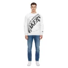 Hollister X NBA Los Angeles Lakers Férfi pulóver pamut pulóver hosszú ujjú póló 322-224-0042-120 Szürke Méret:L
