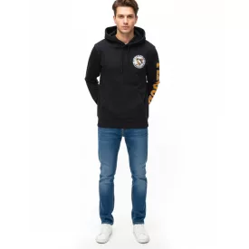   Hollister x NHL Pittsburgh Penguins férfi pulóver  Team Logo Print, pamut pulóver 322-221-1606-900, fekete Méret: L