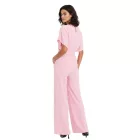 Loose-fitting női overáll  wide legs és tie Öv, perfect for új Year''s Eve, 969950 rózsaszín Méret: 50