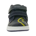GEOX B kisgyermek sneaker légáteresztő talppal, középmagas cipő tépőzáras és részben valódi bőrrel, Baby Shoes Rishon, Each, vagy Biglia, Sötétkék Méret:20