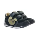 GEOX B kisgyermek sneaker légáteresztő talppal, középmagas cipő tépőzáras és részben valódi bőrrel, Baby Shoes Rishon, Each, vagy Biglia, Sötétkék Méret:20
