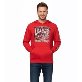   Hollister X NHL Detroit piros Wings férfi pulóver  Team Logo Print, pamut pulóver 322-221-1606-500 piros Méret: L
