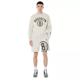   Hollister X NBA Brooklyn Nets Sweat Sort Rövidnadrág  Team Logo Print, pamut Szabadidőruha , 328-278-0257-401 bézs Méret: L