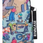Rivacase Agora Urban Skaters hátizsák táska, Everyday hátizsák táska,  hátizsák táska, 12L, 5420 BK, fekete/színes Méret: N