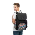 Rivacase Agora Urban Skaters hátizsák táska, Everyday hátizsák táska,  hátizsák táska, 15L, 5425 BK, fekete/színes Méret: N