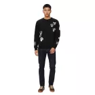 Hollister X NBA Férfi Melegítő NBA Csapatlogókkal, Pamut Hosszú Ujjú Póló 322-221-1592 Fekete vagy Piros Színben Méret:XL