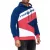 férfi sporty pulóver in szín-blocking stílus, hooded pulóver Pulóver 4727 Navy/fehér/piros Méret: L