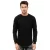 Urban férfi pulóver  ribbed újj design, pulóver Pulóver 19056, fekete Méret: S