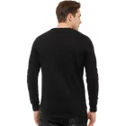 Urban férfi pulóver  ribbed újj design, pulóver Pulóver 19056, fekete Méret: S