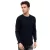 Urban pulóver for férfi  ribbed újj design, pulóver Pulóver 19056, navy kék Méret: M
