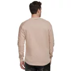 Urban pulóver for férfi  ribbed újj design, pulóver Pulóver 19056, világos barna Méret: XXL