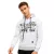 Trendy férfi pulóver  bold első print. Hooded pulóver  kangaroo zseb. Pulóver 19138 szürke Méret: XL
