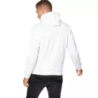 Trendy férfi pulóver  bold első print. Hooded pulóver  kangaroo zseb. Pulóver 19138 fehér Méret: XL