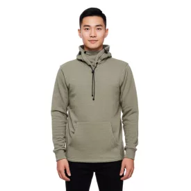   trendi férfi hooded Pulóver  integrated face álarc. pulóver pulóver 19139 Khaki Melange Méret: M