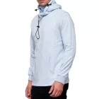 trendi férfi hooded Pulóver  integrated face álarc, pulóver pulóver 19139, kék melange Méret: 2XL