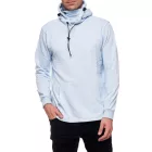 trendi férfi hooded Pulóver  integrated face álarc, pulóver pulóver 19139, kék melange Méret: M