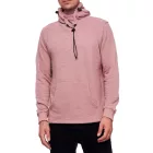 trendi férfi hooded Pulóver  integrated face álarc, pulóver pulóver 19139, piros melange Méret: 2XL