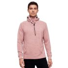 trendi férfi hooded Pulóver  integrated face álarc, pulóver pulóver 19139, piros melange Méret: S