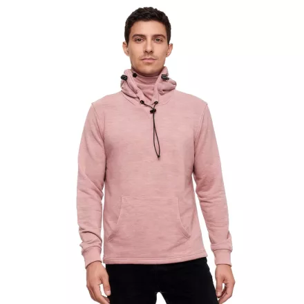 trendi férfi hooded Pulóver  integrated face álarc, pulóver pulóver 19139, piros melange Méret: XL