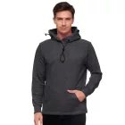 trendi hooded Pulóver for férfi  integrated face álarc. pulóver pulóver 19139 Anthracite Melange Méret: M