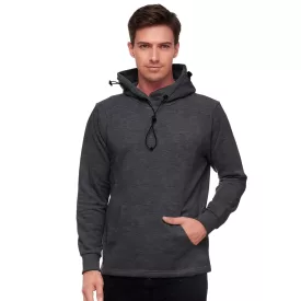   trendi hooded Pulóver for férfi  integrated face álarc. pulóver pulóver 19139 Anthracite Melange Méret: S