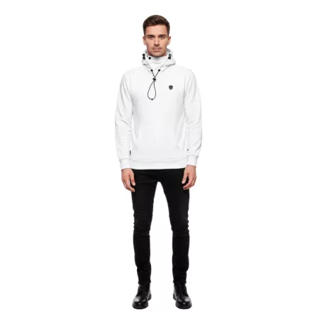 férfi sporty pulóver  cool kapucni, Pulóver, hooded pulóver 19140 fehér Méret: 2XL