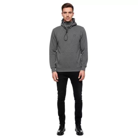 férfi sporty pulóver  a cool kapucni, Pulóver, hooded pulóver 19140, anthracite Méret: S