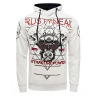 Cool férfi pulóver, hooded pulóver  rock print, Pulóver/pulóver 19148 szürke Méret: S