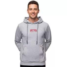   Cool hooded Pulóver for férfi, pulóver  alkalmi kangaroo zseb, pulóver pulóver 19152 szürke melange Méret: S