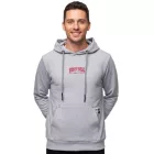 Cool hooded Pulóver for férfi, pulóver  alkalmi kangaroo zseb, pulóver pulóver 19152 szürke melange Méret: XL