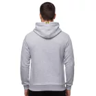 férfi sporty hooded Pulóver  nagyméretű print és lettering elülső oldalán. pulóver pulóver 19154 szürke Méret: 2XL