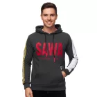 férfi sporty kapucnis pulóver  nagyméretű print és lettering elülső oldalán. pulóver pulóver 19154 Anthracite Méret: XL