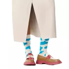1 Pair of Happy Zokni Cloudy női Zokni  All-Over Cloud Print, pamut Zokni, Everyday Zokni P002588 ekrü-fehér/kék Méret: 41_46