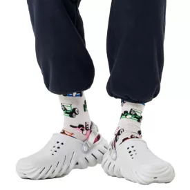   1 Pair of Happy Zokni Race Car női Organic pamut Zokni  All-Over Race Car Print, Everyday Zokni P002591 szürke/színes Méret: 36_40