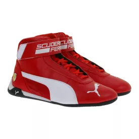    PUMA X Scuderia Ferrari Race R-Cat Mid-Top edzőcipő edző cipő - Motorsport-Inspired Sporty fűző-Up Cipő 339938 01 piros/fehér Méret: 38