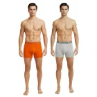 2 db U.S. POLO ASSN. Prémium Férfi Boxer alsó, Fenntartható Fehérnemű, 180 g/m², 134 68262 53696 501, Narancs/Szürke Melírozott Méret:XL