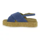 Trendy LAZAMANI Iria női emelvény szandál - farmer Cross Straps -  Footbed, EVA talp LA33770 farmer/kék Méret: 37