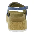 Trendy LAZAMANI Iria női emelvény szandál - farmer Cross Straps -  Footbed, EVA talp LA33770 farmer/kék Méret: 37