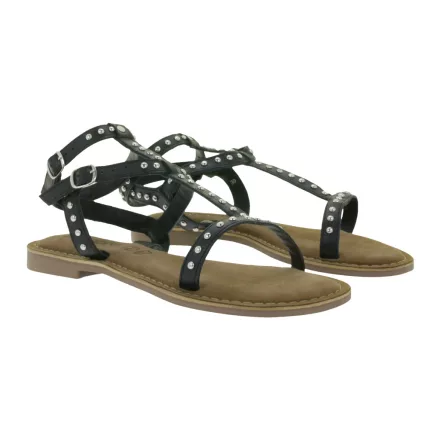 Trendy LAZAMANI női szandál  díszgomb - Summer Cipő LA75021 fekete Méret: 40
