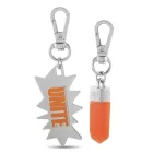Urban Calvin Klein Downtown medál szett - nemesacél Pendants  kontrasztos  és UNITE Logo - táska kiegészítő - 7 x 1.3 cm - KJJCSA090100 - ezüst/narancssárga Méret: N