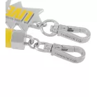 stílusos Calvin Klein Downtown medál szett: nemesacél Pendants  kontrasztos  és "LIVE IT" Lettering - táska kiegészítő - 7 x 1.3 cm - KJJCJA090100 - ezüst/sárga Méret: N