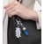 trendi Calvin Klein Downtown medál szett: nemesacél Pendants  kontrasztos  és COWBOY Logo - táska kiegészítő - 7 x 1.3 cm - KJJCLA090300 - ezüst/kék Méret: N
