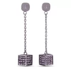 Calvin Klein női pötty fülbevaló ékszer  Swarovski Crystals, nemesacél fülbevaló ékszer, Ear Ékszer KJ9CVE140200 szürke/világos rózsaszín Méret: N