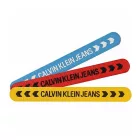3 db Calvin Klein Uniszex csattos karkötő "CALVIN KLEIN JEANS" logóval, karkötő ékszer, 20 cm, KJJLDB860100, Piros/Sárga/Kék Méret:N