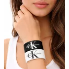 2-csomag Calvin Klein Slap karkötő  "Calvin Klein CK Jeans" Logo, 20.5 cm, KJJLBB850200, fekete/fehér Méret: N