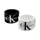 2-csomag Calvin Klein Slap karkötő  "Calvin Klein CK Jeans" Logo, 20.5 cm, KJJLBB850200, fekete/fehér Méret: N