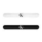 2-csomag Calvin Klein Slap karkötő  "Calvin Klein CK Jeans" Logo, 20.5 cm, KJJLBB850200, fekete/fehér Méret: N